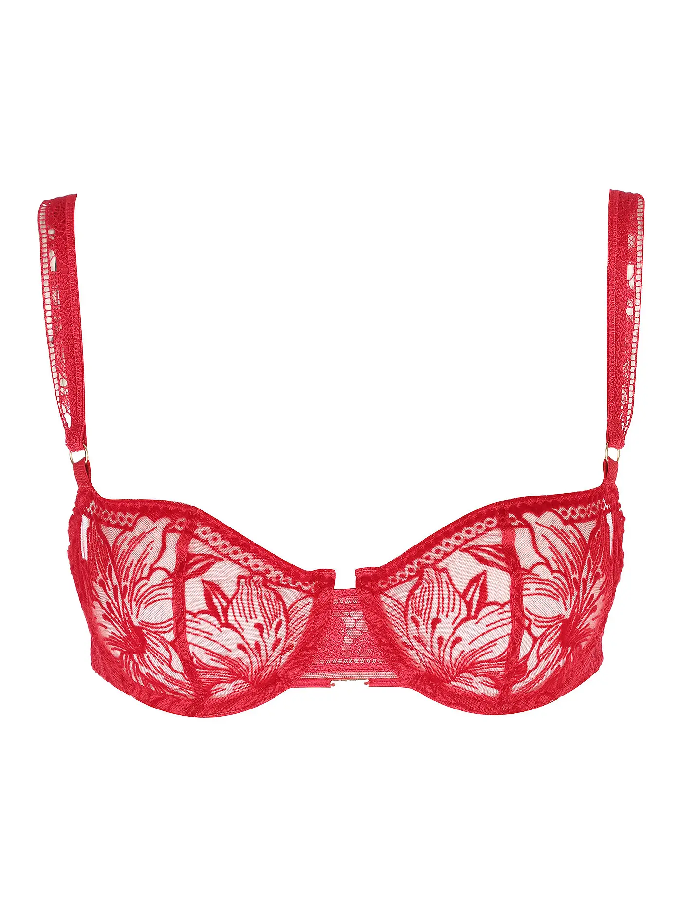 AUBADE | Halbschalen BH mit Bügel COEUR A CORPS rouge rebelle | 